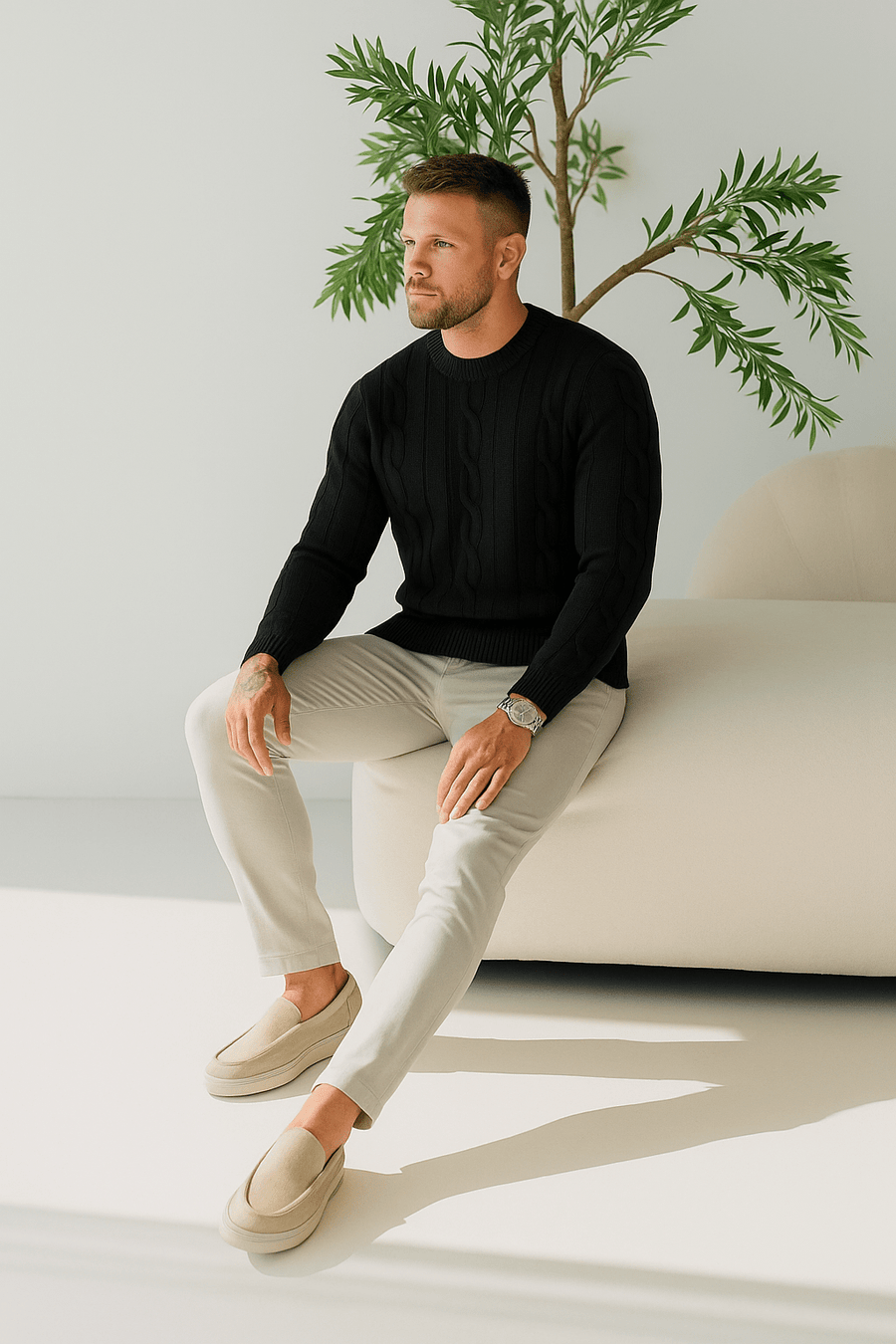 Sven | Men's Cable Knit Sweater