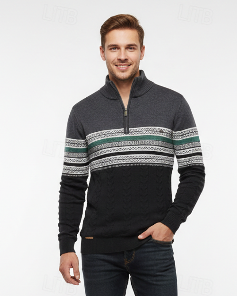 Perry | Men's Slim Fit Half-Zip Sweater