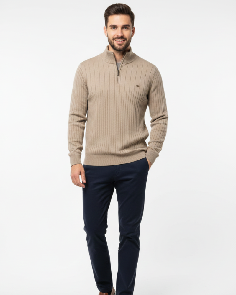 Zayne | Men's Luxury Half-Zip Sweater