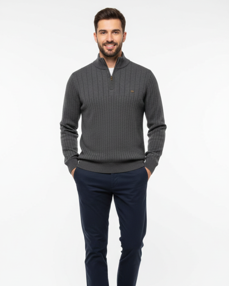 Zayne | Men's Luxury Half-Zip Sweater