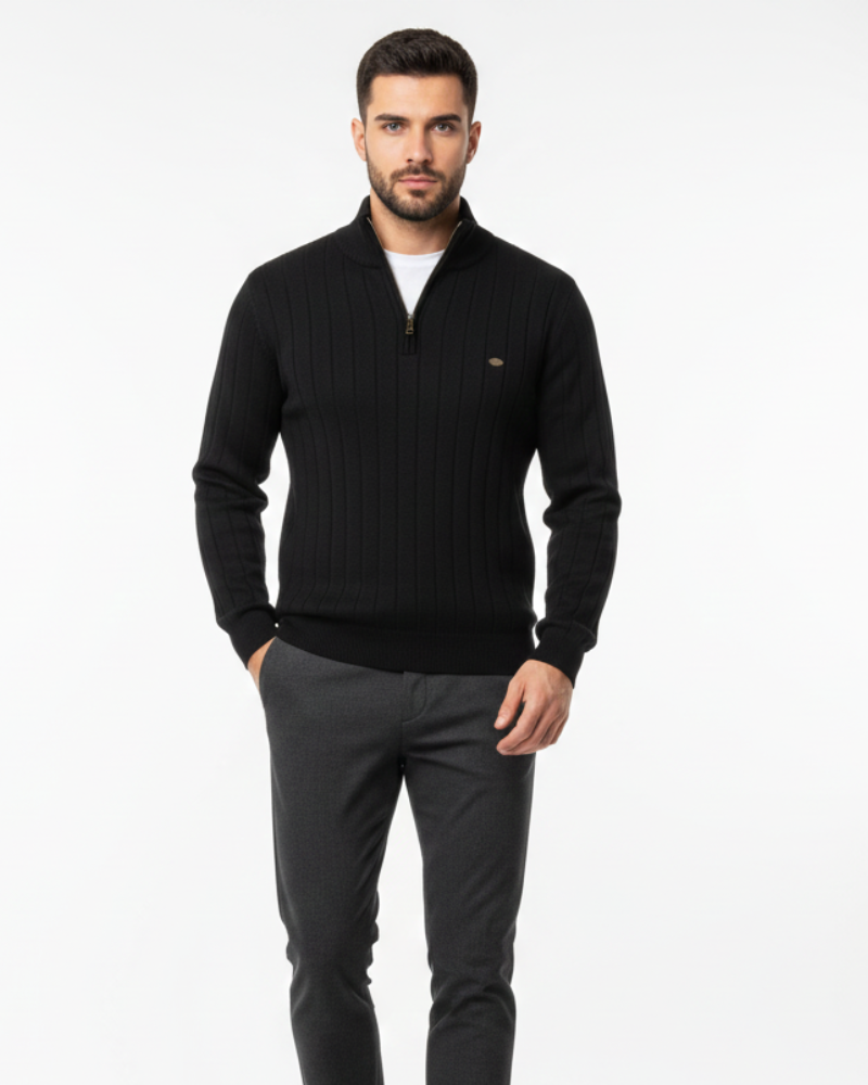 Zayne | Men's Luxury Half-Zip Sweater