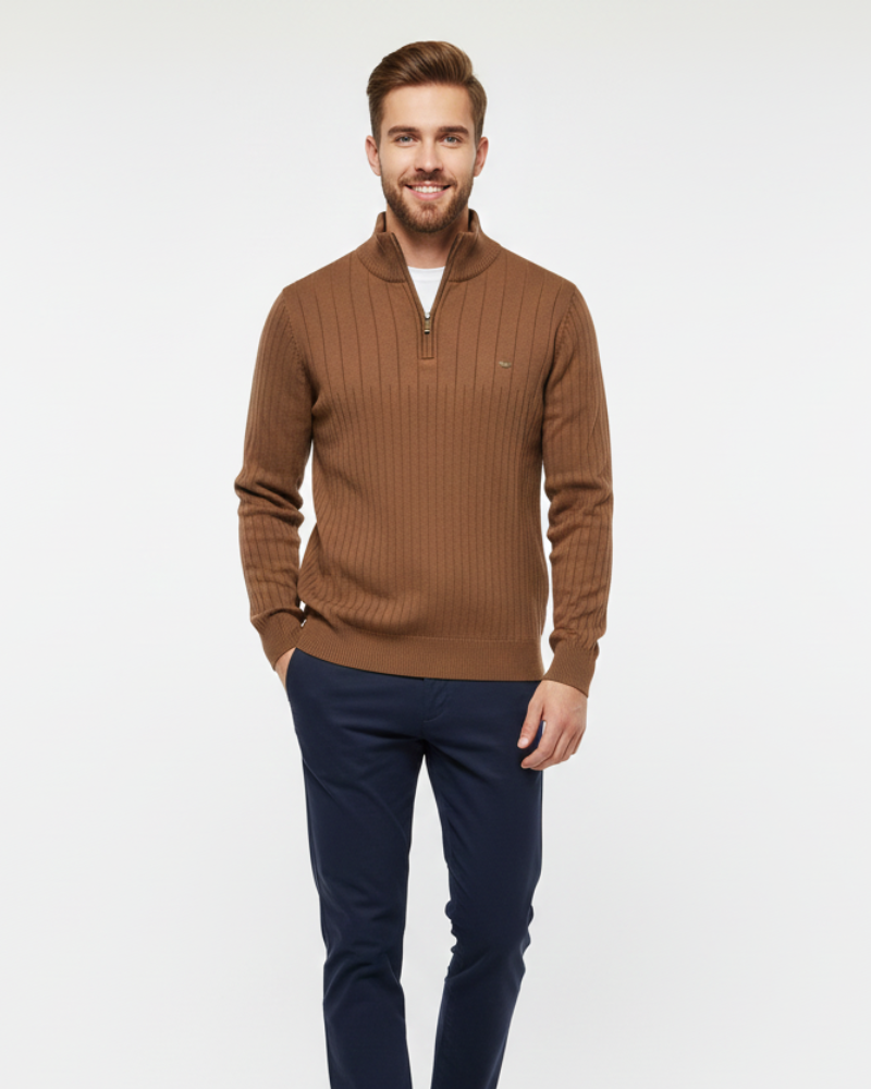 Zayne | Men's Luxury Half-Zip Sweater