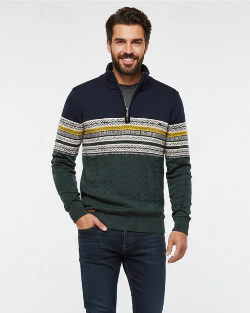 Perry | Men's Slim Fit Half-Zip Sweater
