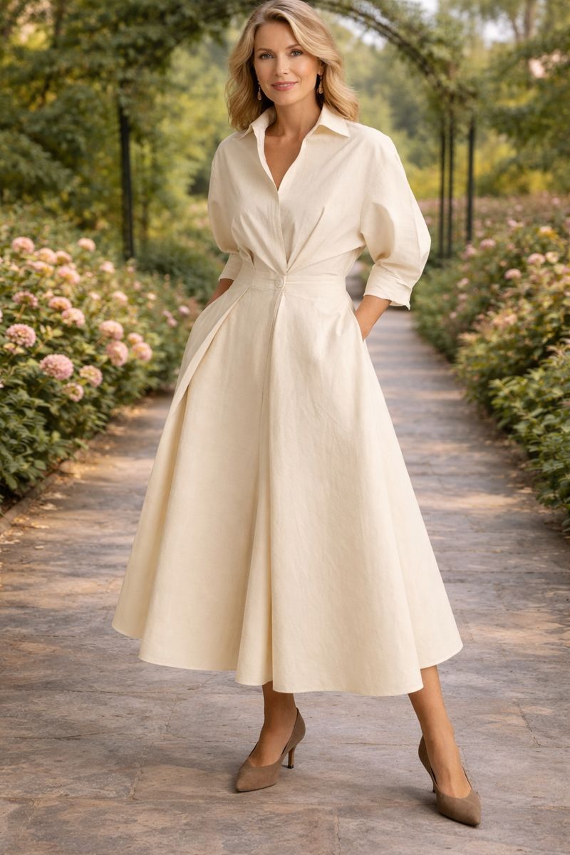 Monroe | Robe longue fluide portefeuille