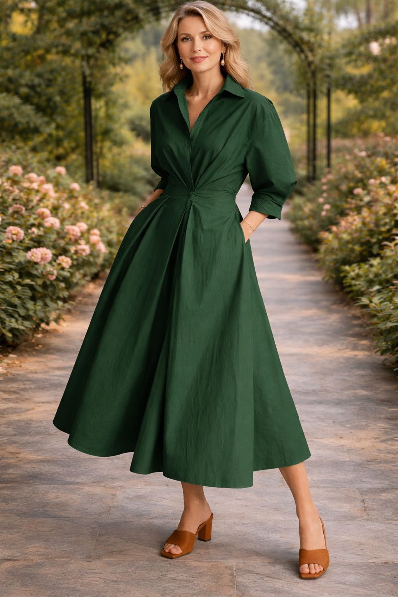 Monroe | Robe longue fluide portefeuille