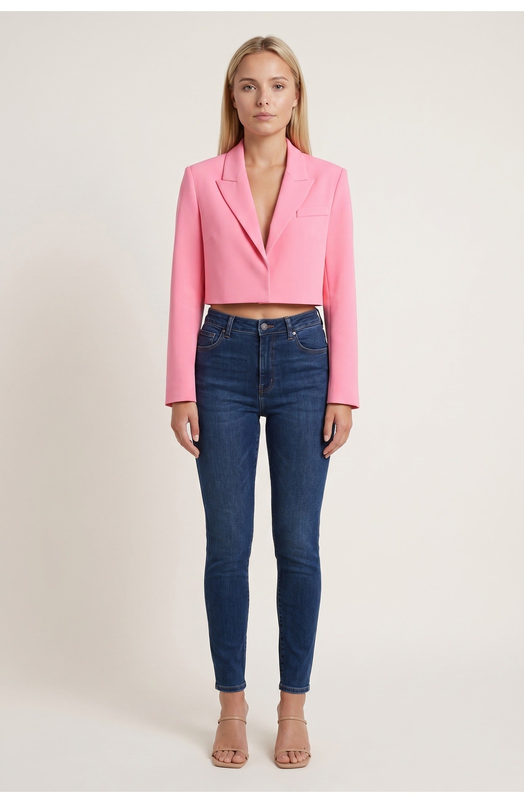 Elouise | Women's Cropped Lapel Collar Tailored Blazer