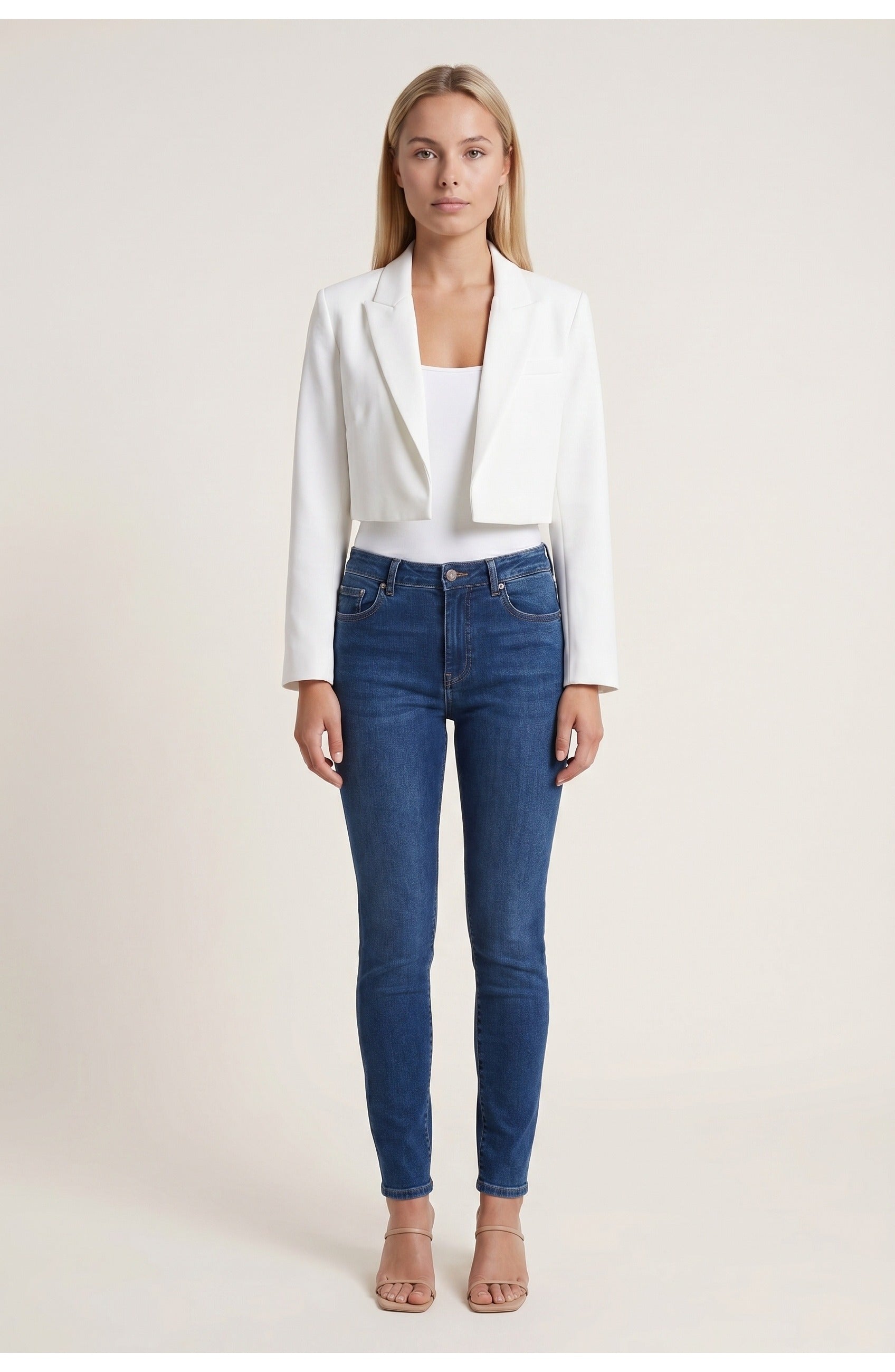 Elouise | Women's Cropped Lapel Collar Tailored Blazer