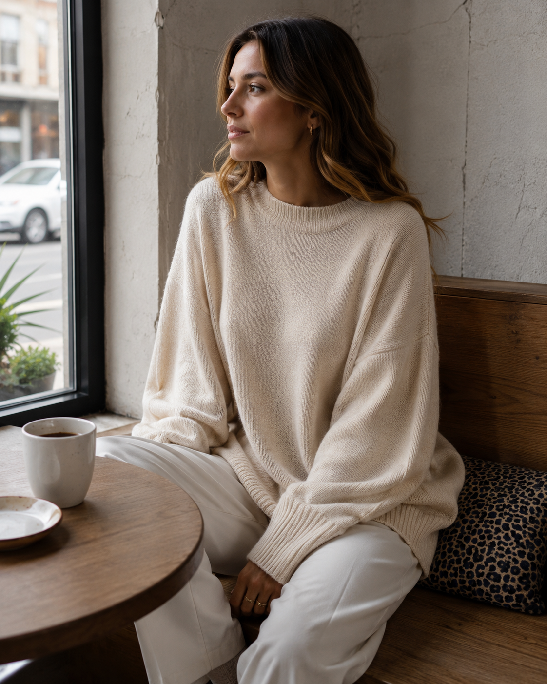 Blythe Women's Pullover Poncho – Soft Knit, Batwing Sleeves & Asymmetrical Hem