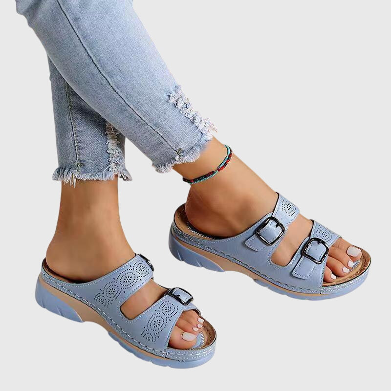 Olivia™ | Sandales en cuir orthopédique
