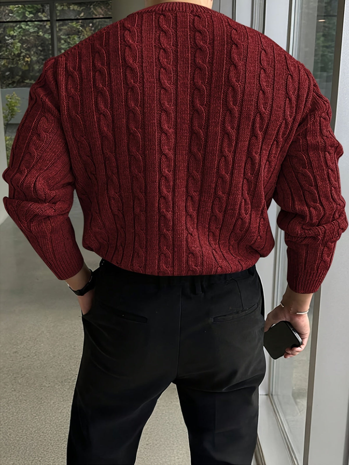 Aldmere | Men's Cozy Cable Knit Crew Sweater