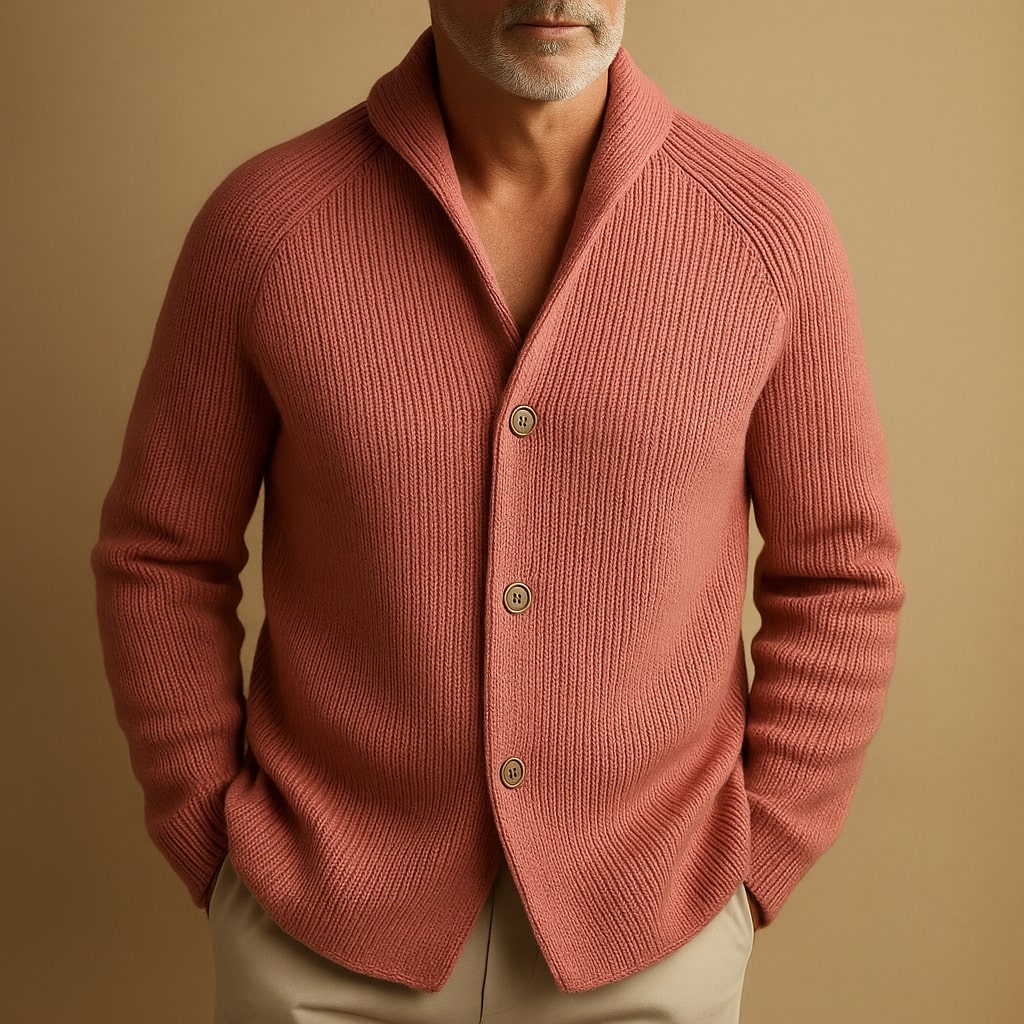 Aldric | Men's Cozy Ribbed Cardigan