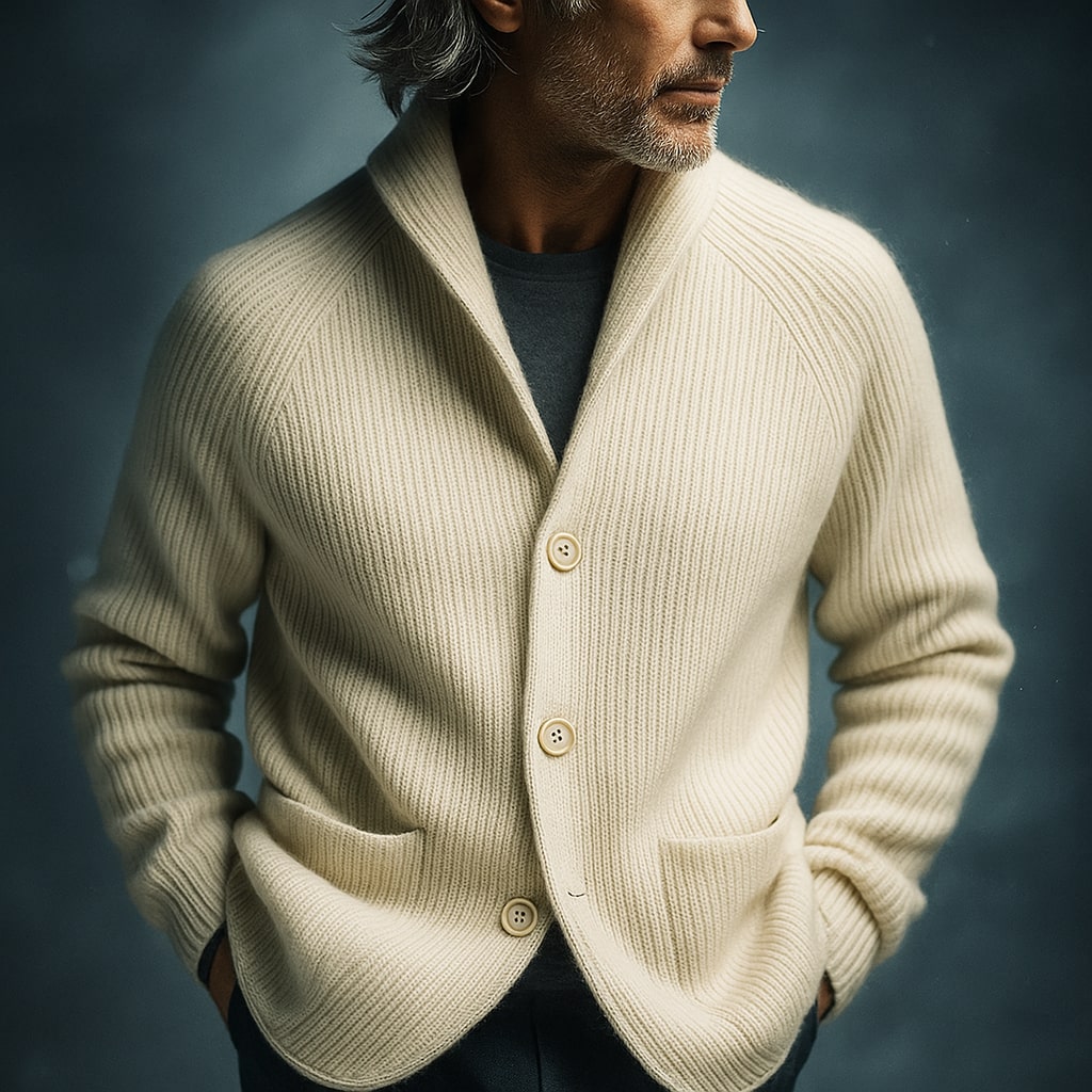 Aldric | Men's Cozy Ribbed Cardigan