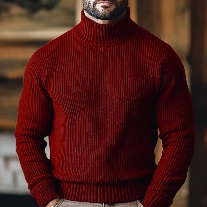 Rylan | Men's Warm Ribbed Turtleneck Sweater