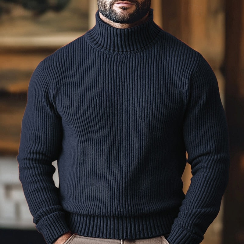 Rylan | Men's Warm Ribbed Turtleneck Sweater