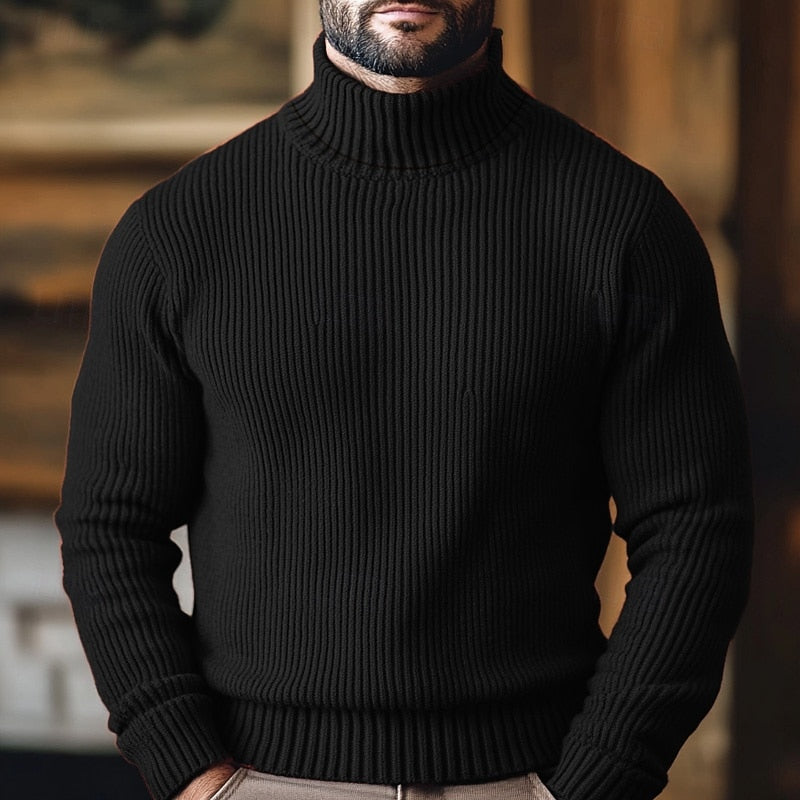 Rylan | Men's Warm Ribbed Turtleneck Sweater