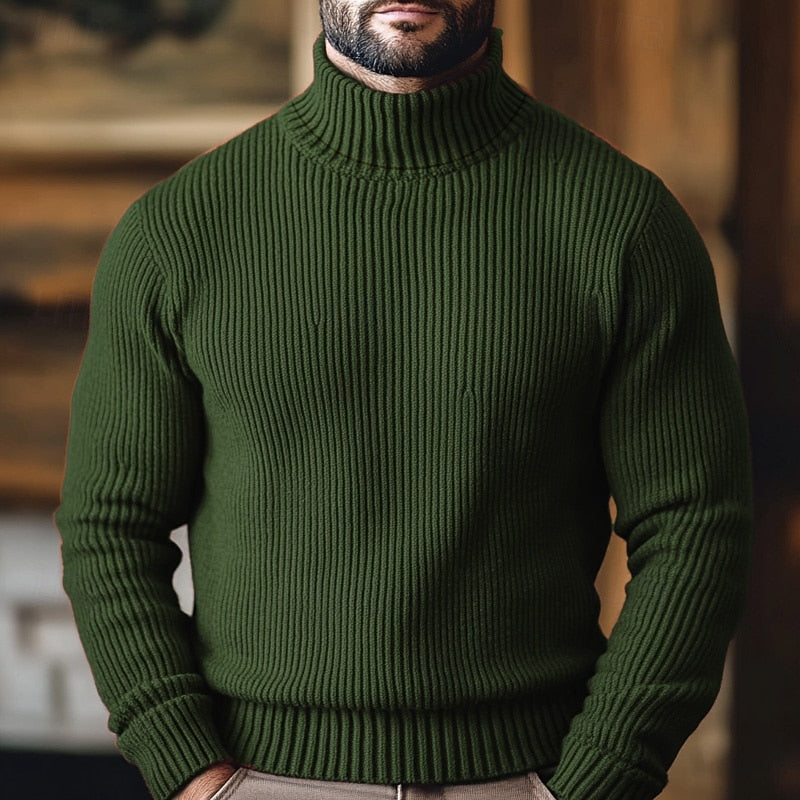Rylan | Men's Warm Ribbed Turtleneck Sweater