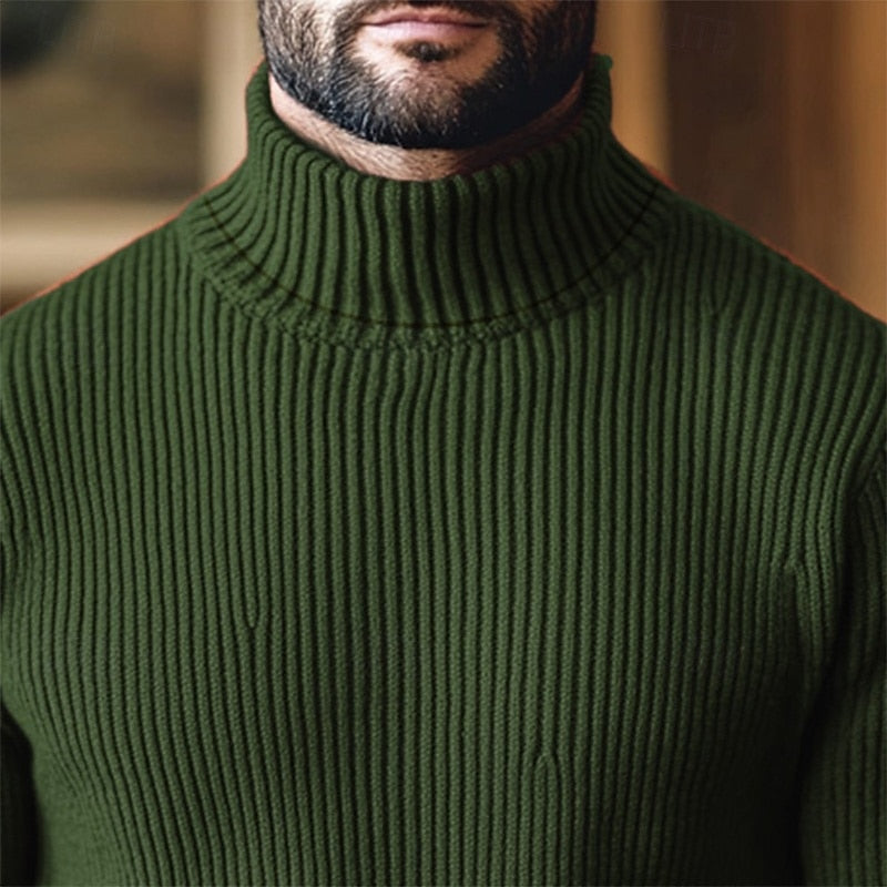 Rylan | Men's Warm Ribbed Turtleneck Sweater