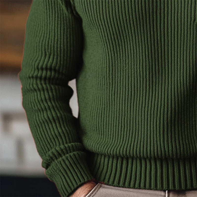 Rylan | Men's Warm Ribbed Turtleneck Sweater