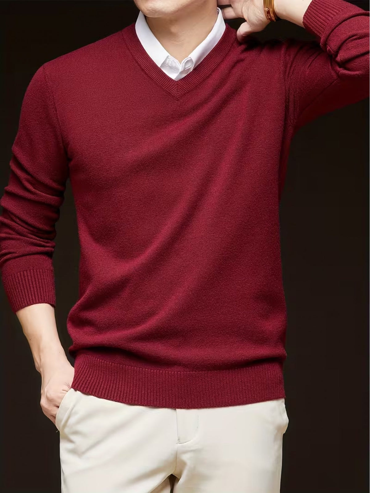 Aldwyn | Men's Cozy V-Neck Pullover Sweater