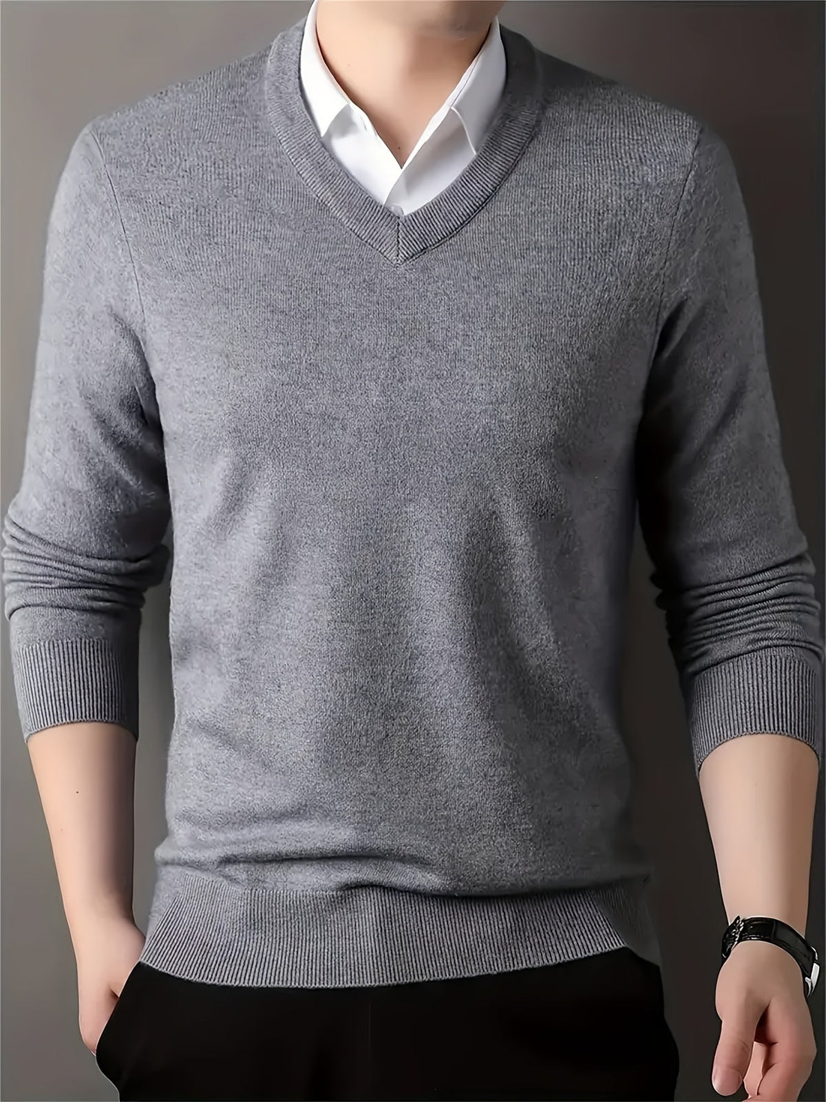 Aldwyn | Men's Cozy V-Neck Pullover Sweater