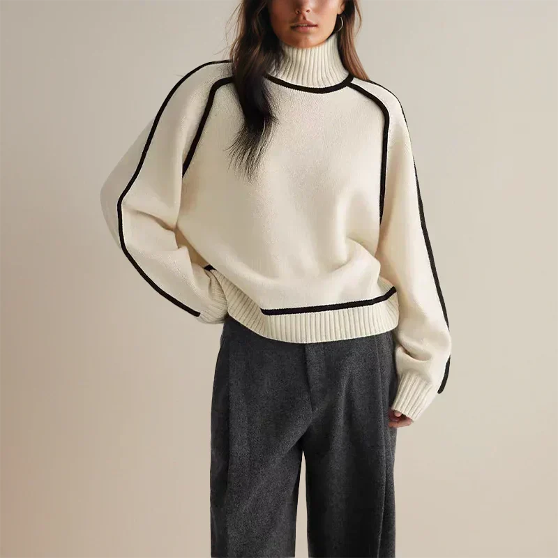 Faylin | Modern Turtleneck Knit Sweater