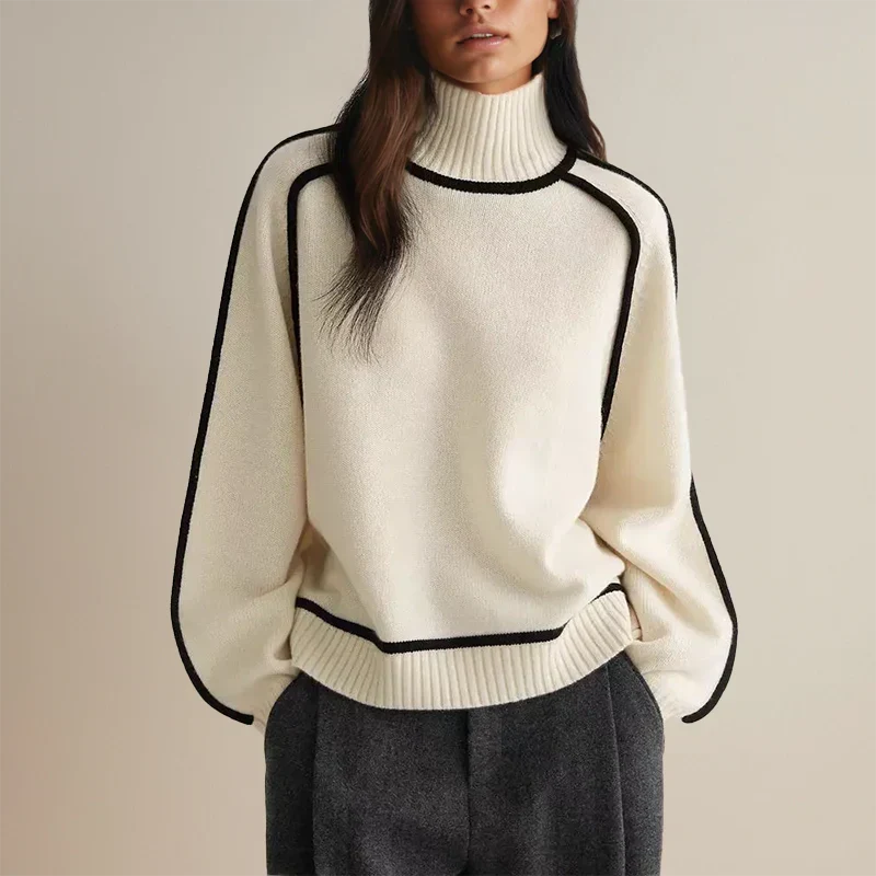 Faylin | Modern Turtleneck Knit Sweater