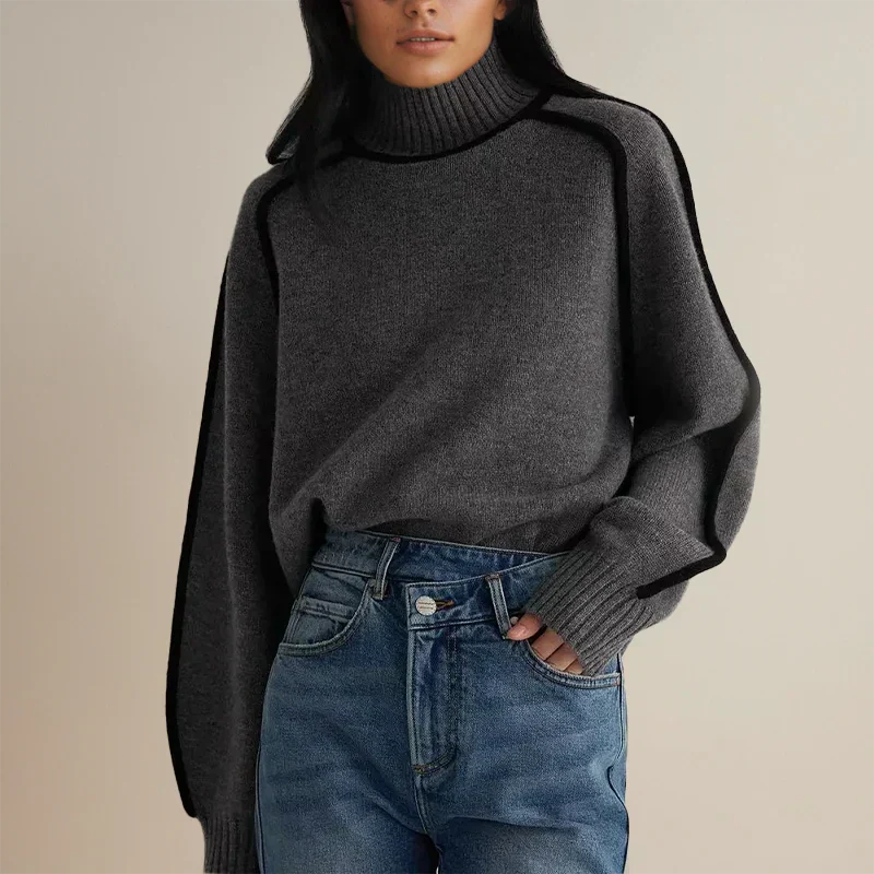 Faylin | Modern Turtleneck Knit Sweater