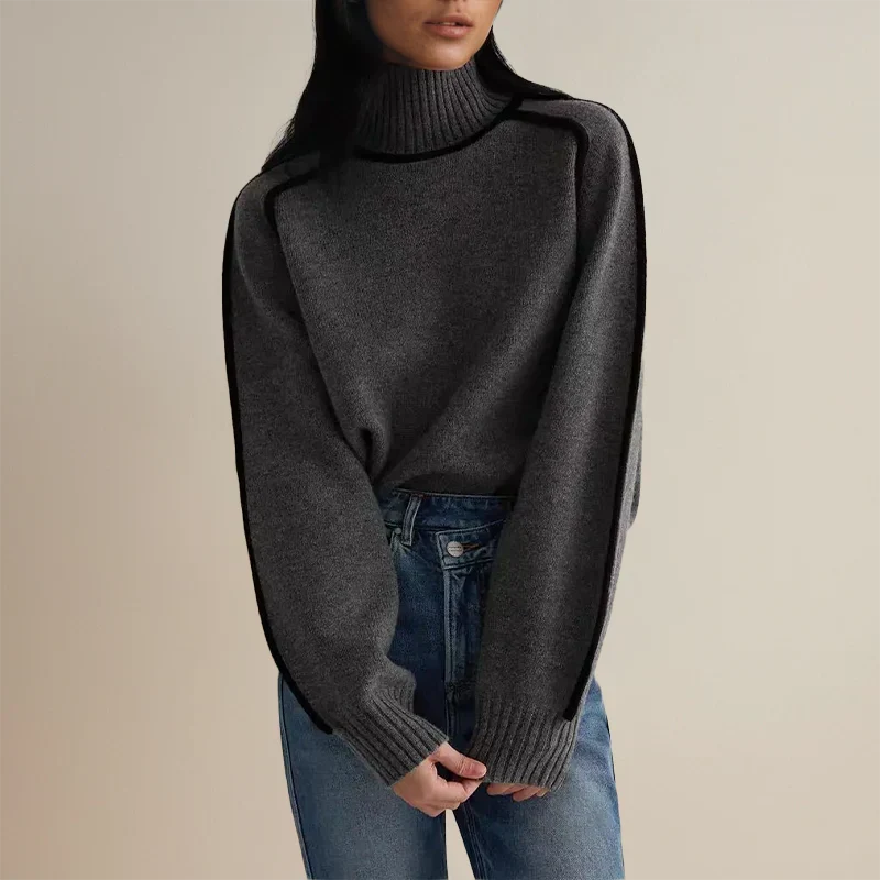 Faylin | Modern Turtleneck Knit Sweater