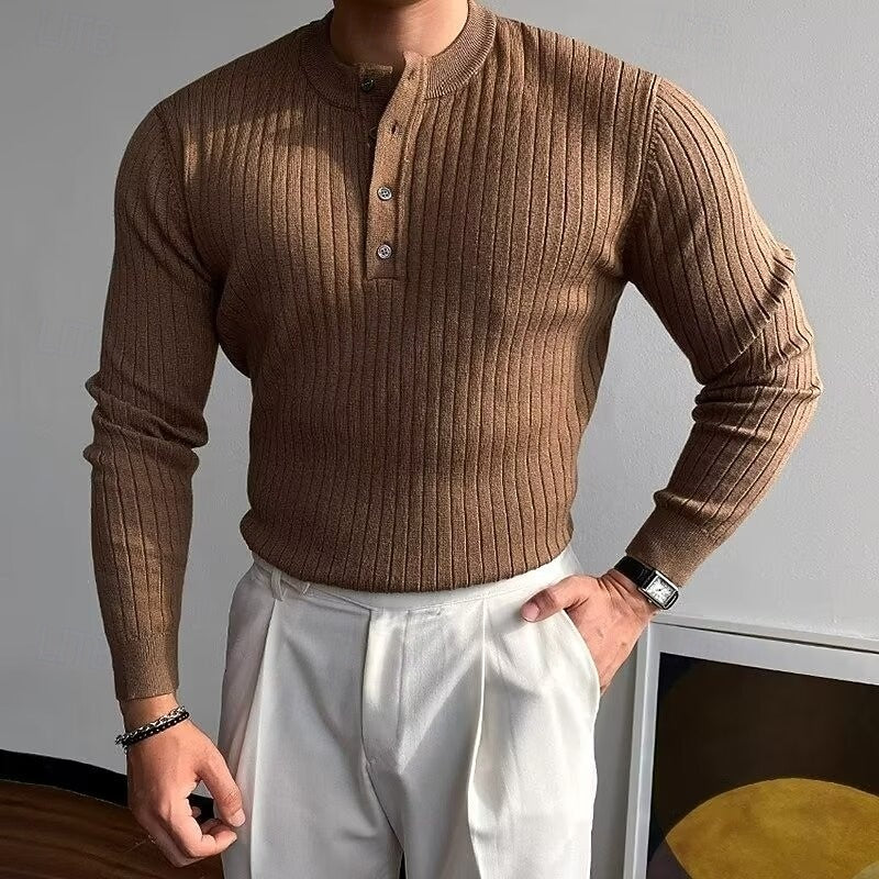 Brennick | Men's Cozy Henley Sweater