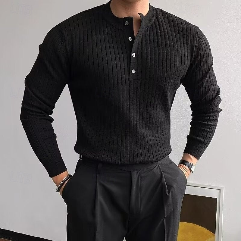 Brennick | Men's Cozy Henley Sweater