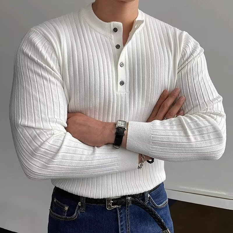 Brennick | Men's Cozy Henley Sweater