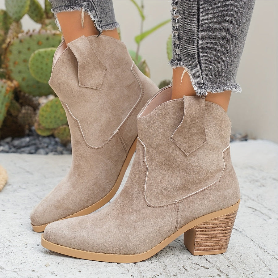Britta | Women's Pointed-Toe Western Ankle Boots