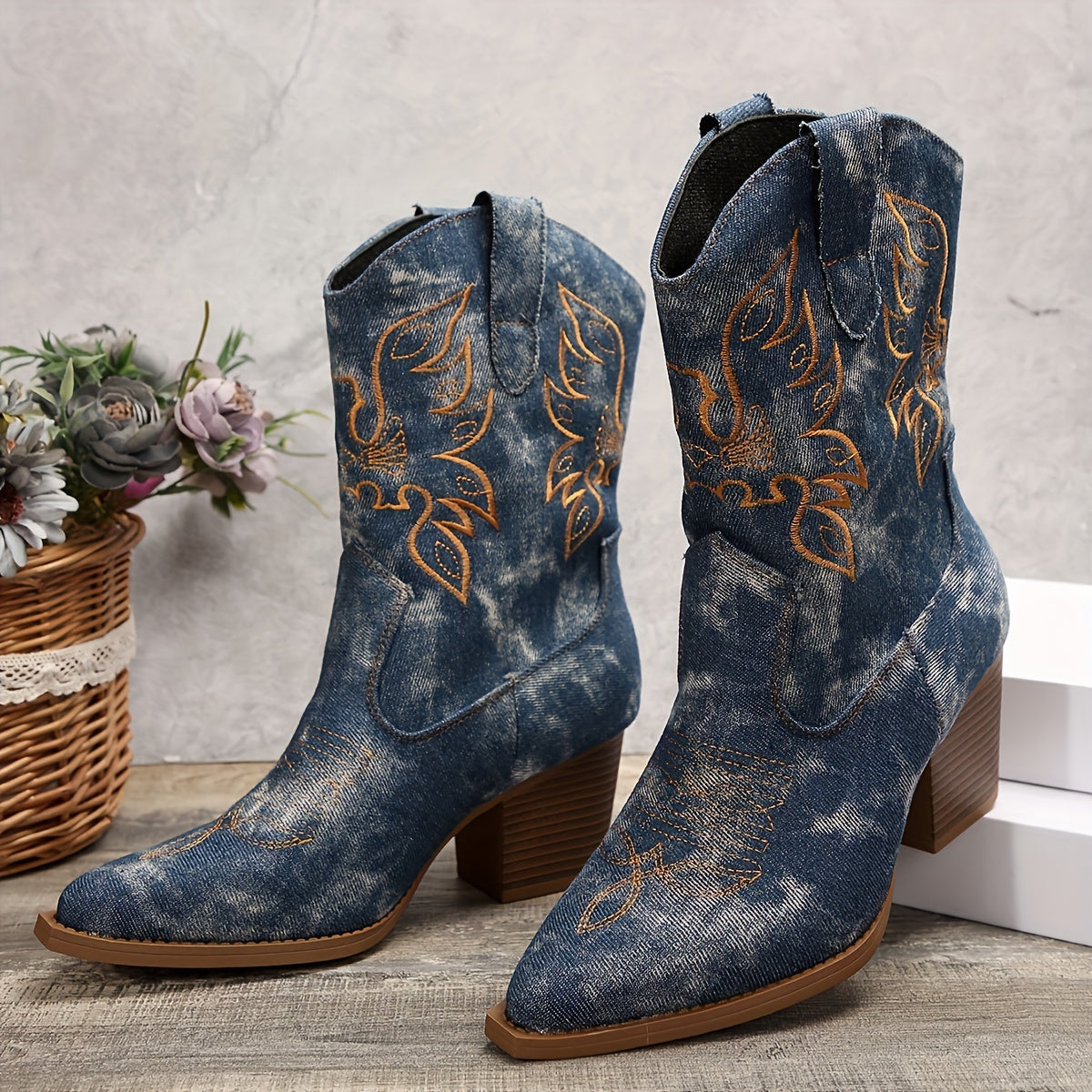 Brixton | Women's Floral Western Boots