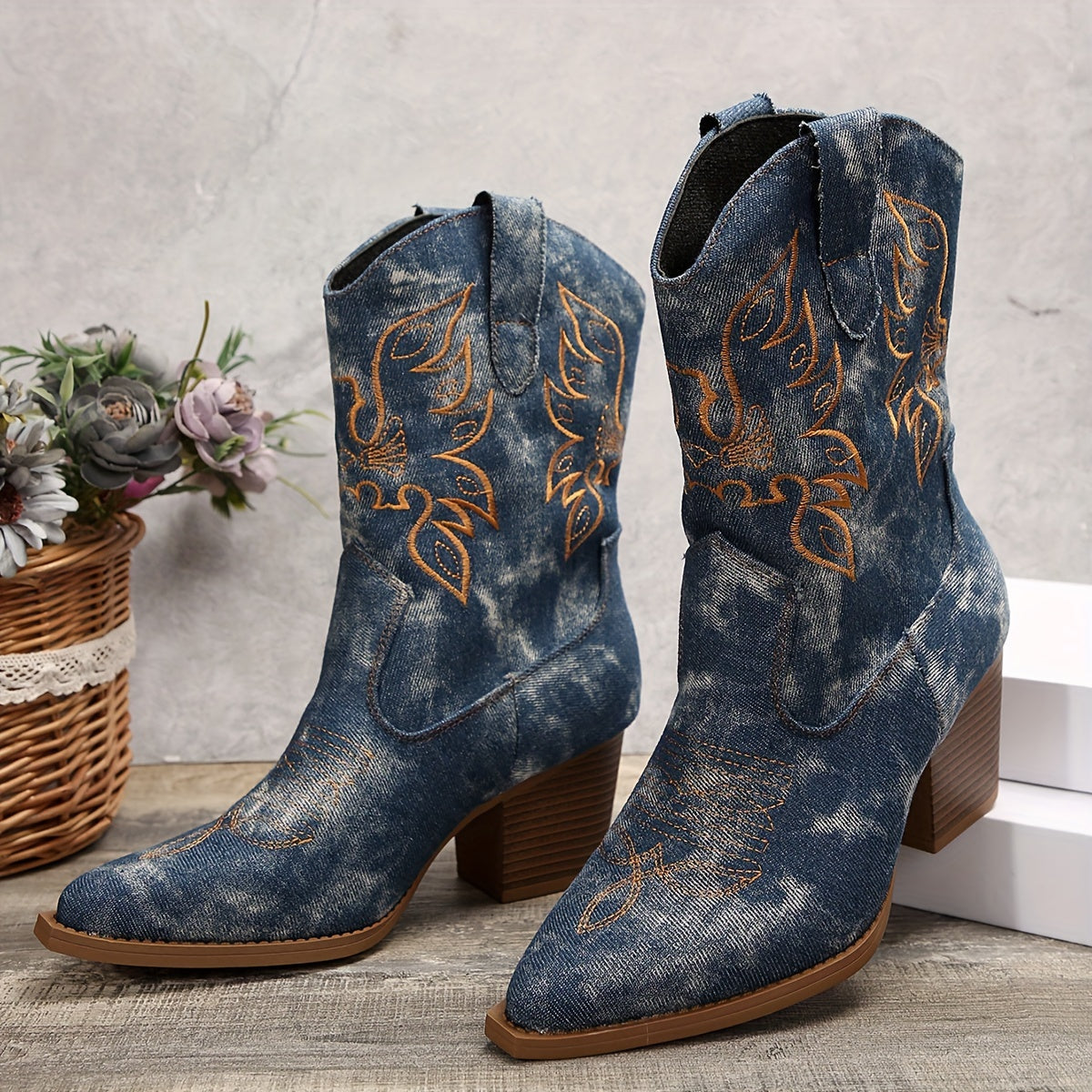 Brixton | Women's Floral Western Boots