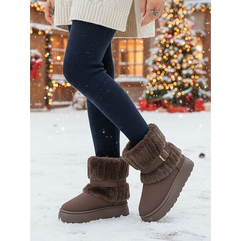 Brynelle | Women's Fur-Collar Winter Ankle Boots