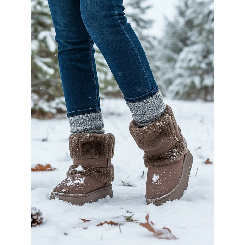 Brynelle | Women's Fur-Collar Winter Ankle Boots