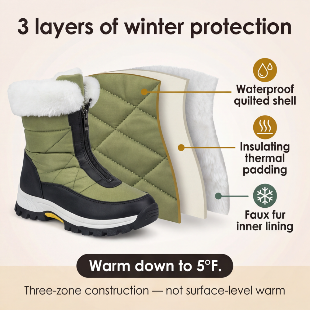 Brynmora | Women's Quilted Fur-Lined Winter Boots