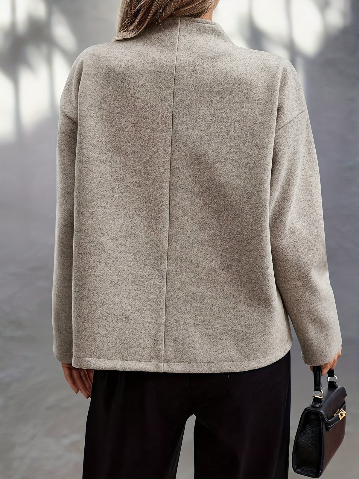 Delphine | Women's Apricot Wool Pea Coat