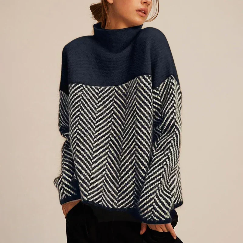 Wren | Chevron Turtleneck Sweater