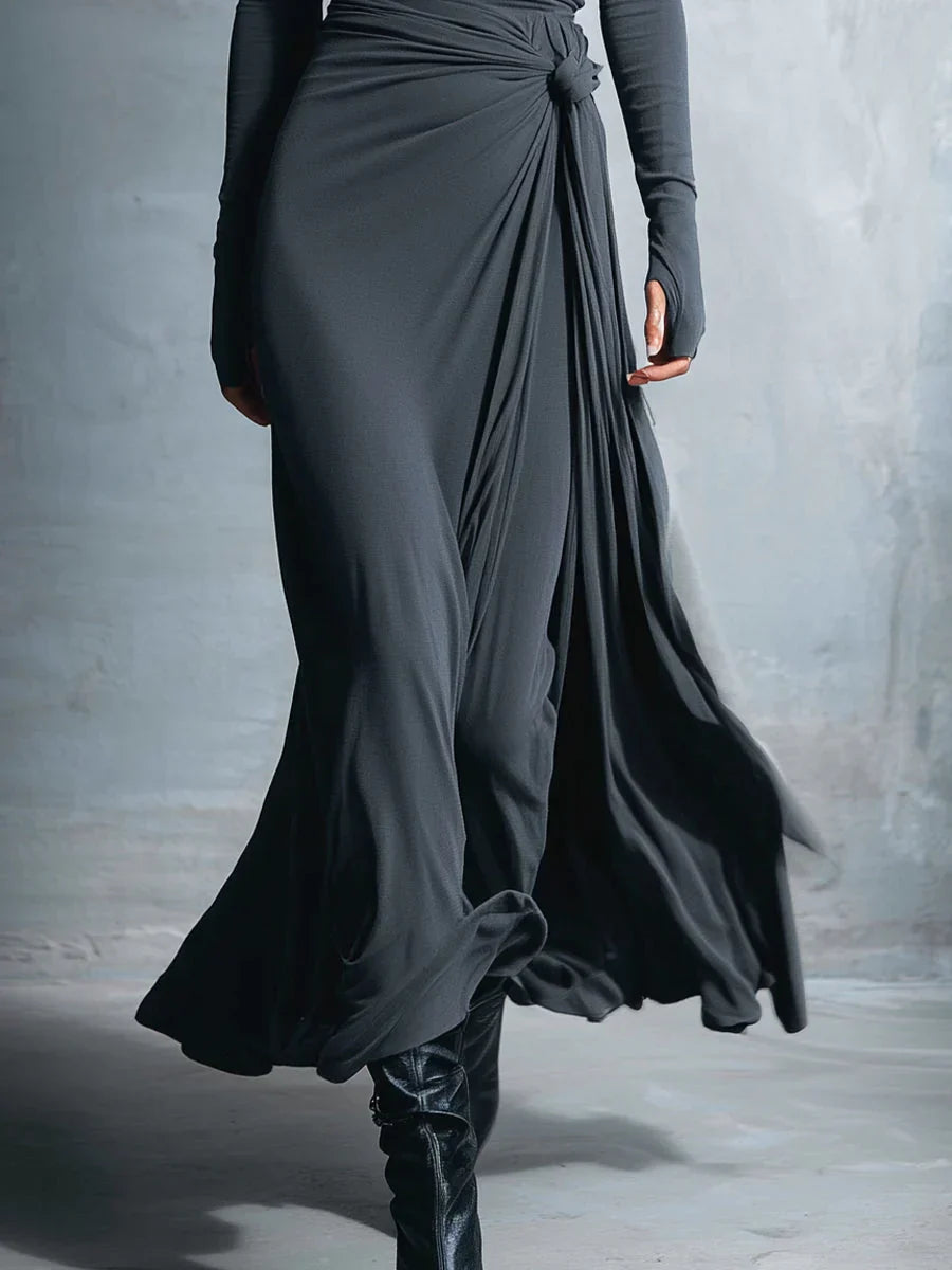 Naiara ❘ Robe longue à nœud latéral