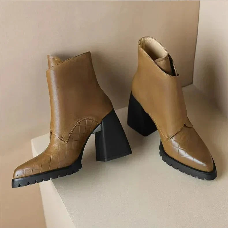 Ava | Women's Chunky Platform Buckle Ankle Boots