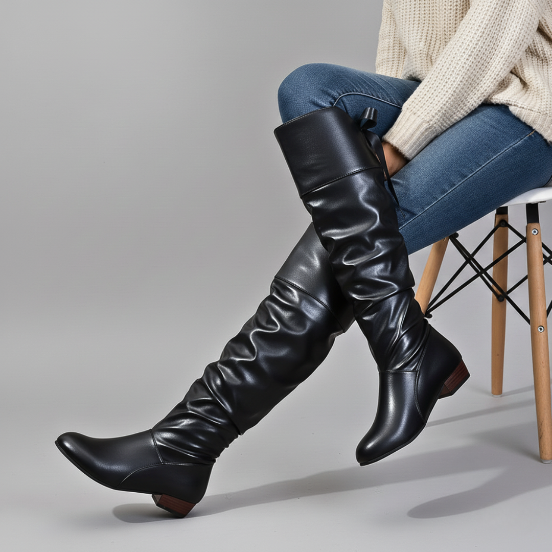Callista | Women's Knee-High Slouchy Flat Boots