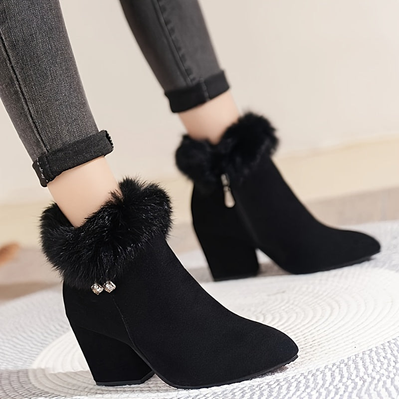 Calenna | Women's Fur-Trim Ankle Boots