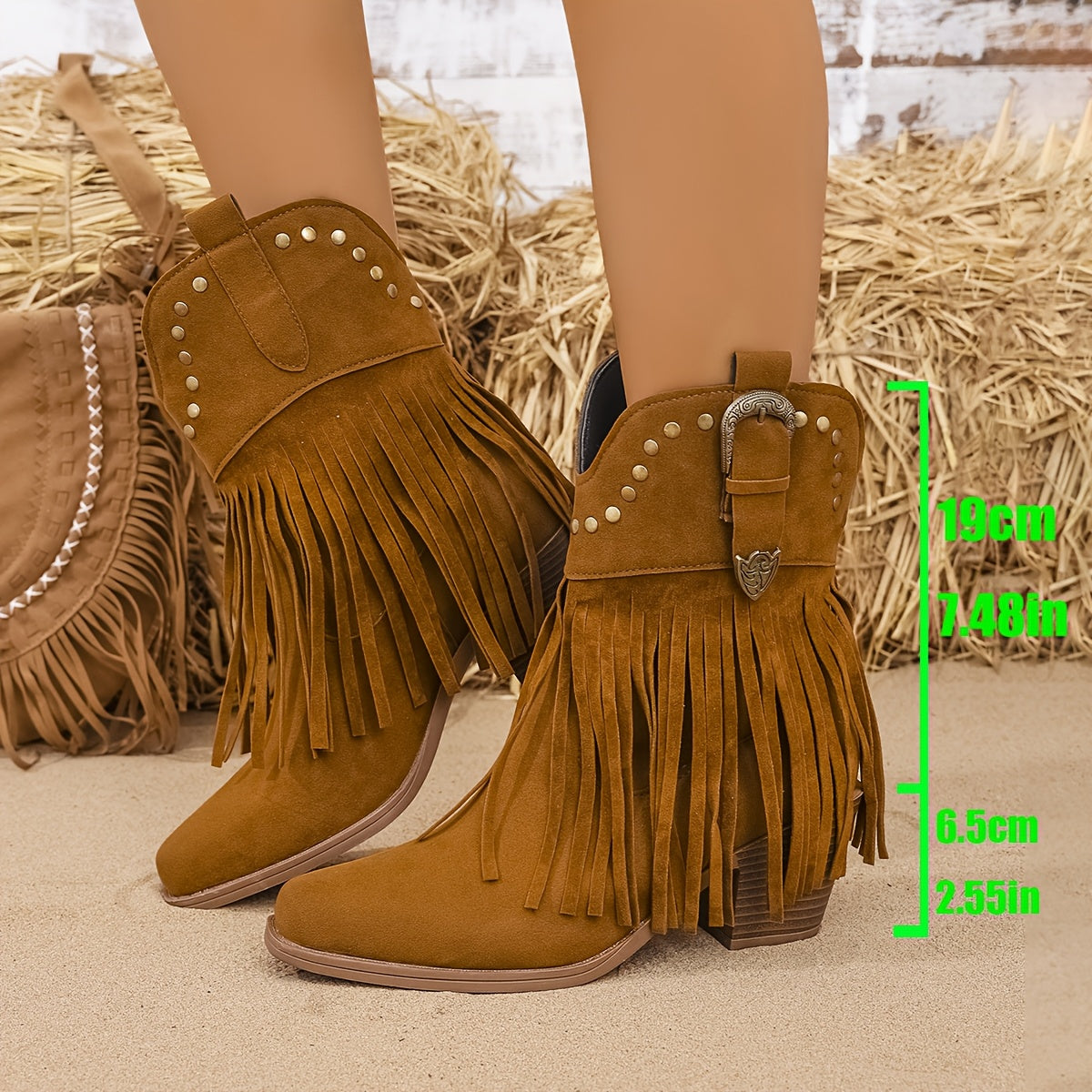 Calveth | Women's Fringe Western Boots