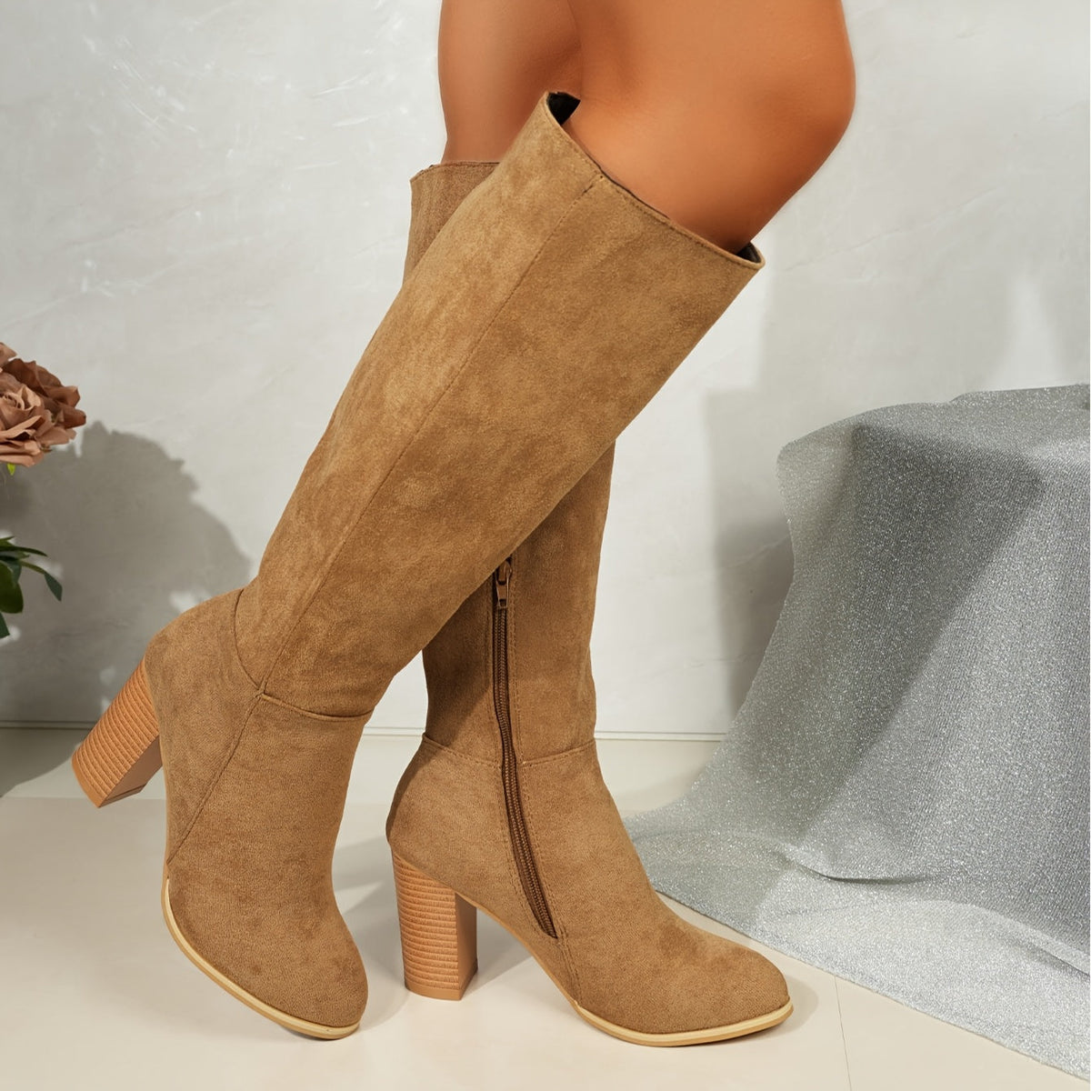Calveth | Women's Wide Calf Western Cowboy Knee-High Boots