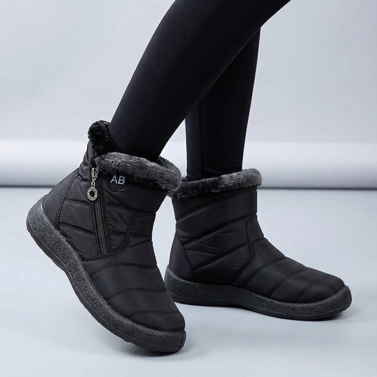 Calvorn | Women's Fur-Lined Winter Ankle Boots