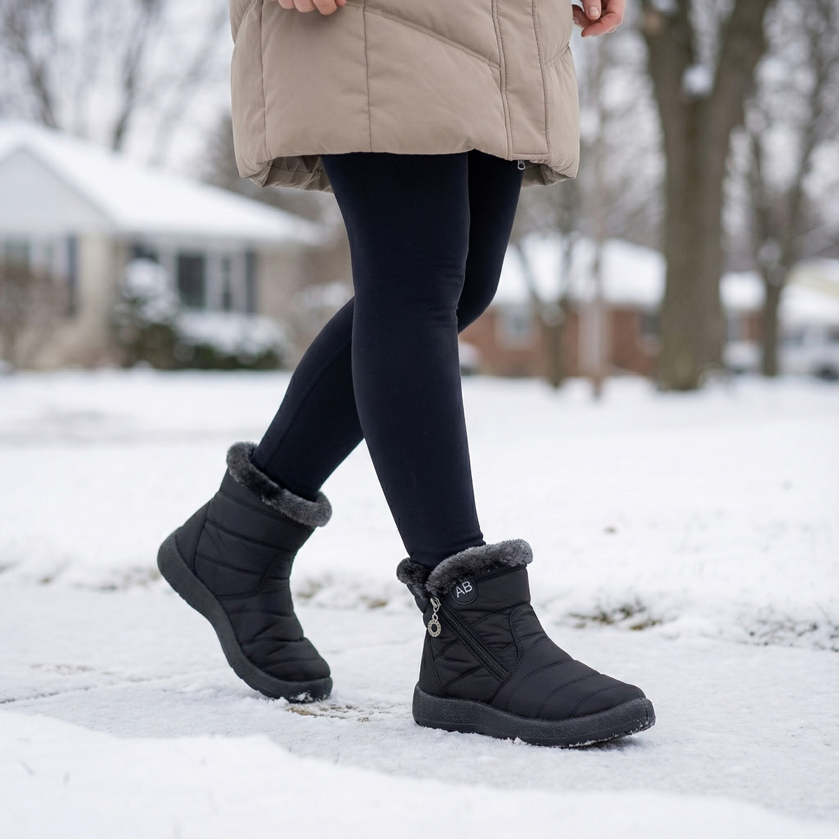 Calvorn | Women's Fur-Lined Winter Ankle Boots