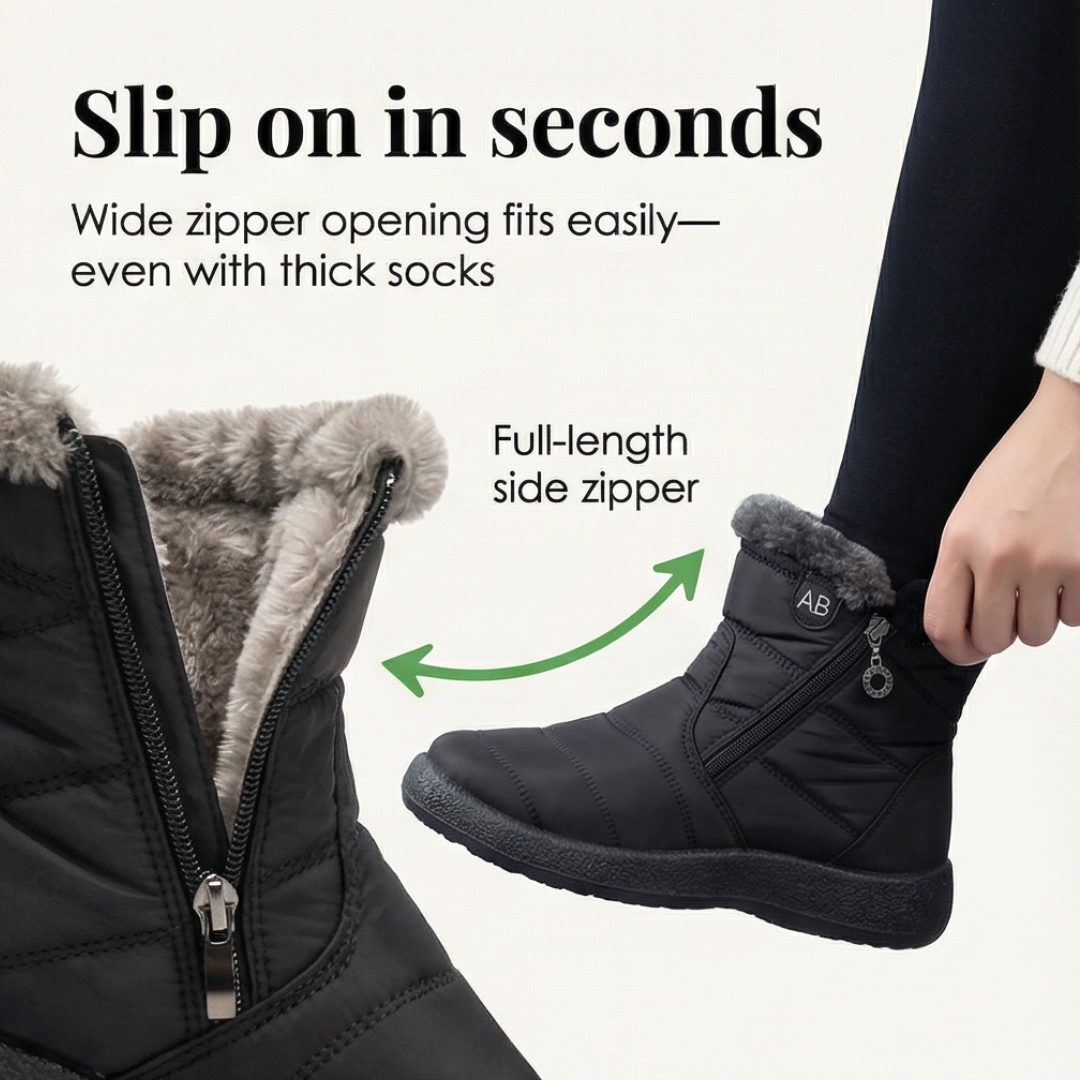 Calvorn | Women's Fur-Lined Winter Ankle Boots