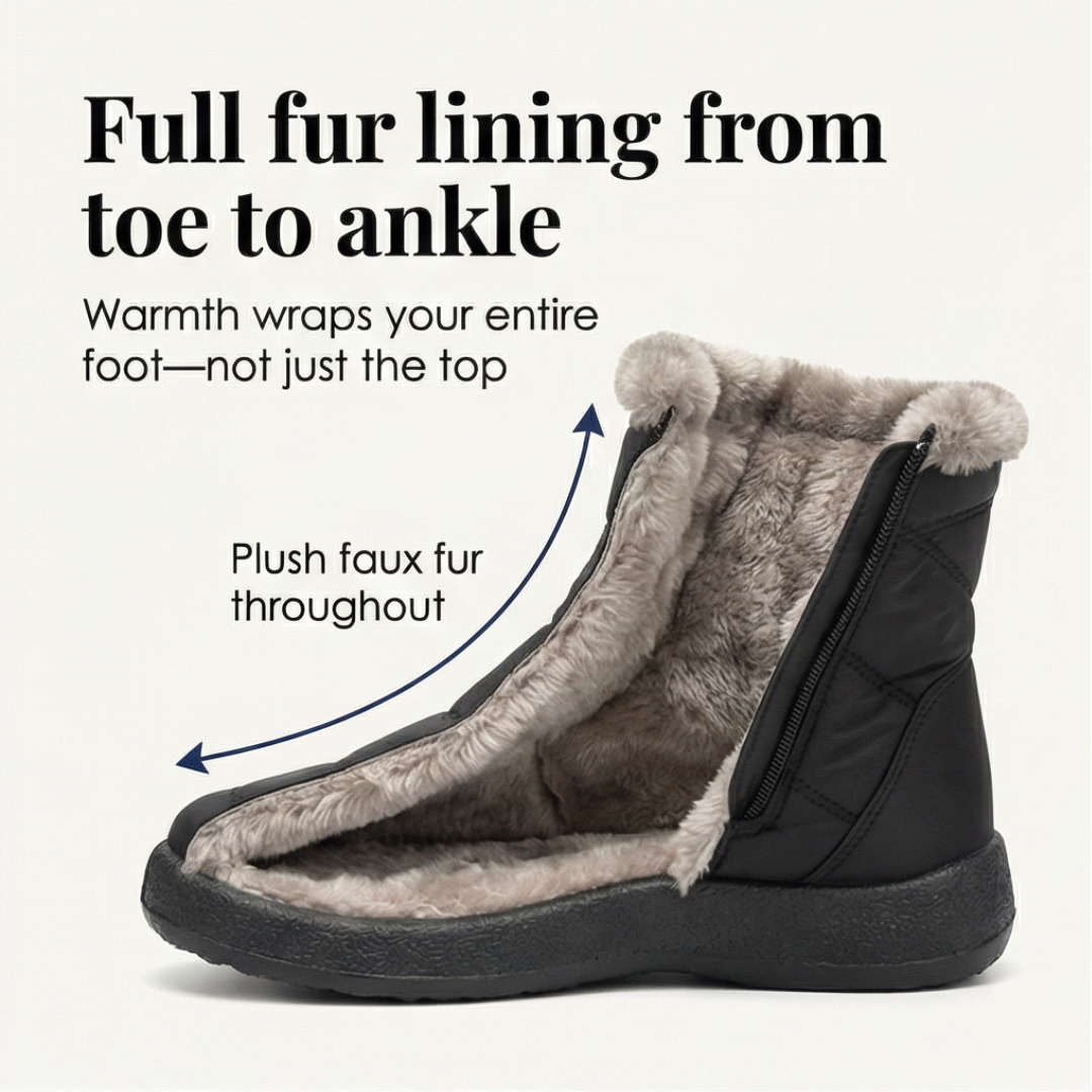 Calvorn | Women's Fur-Lined Winter Ankle Boots