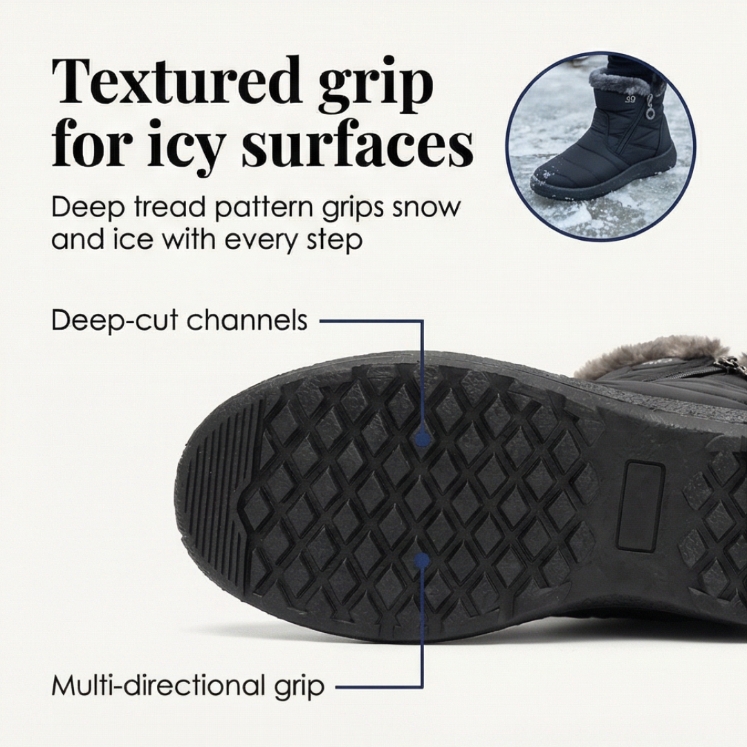 Calvorn | Women's Fur-Lined Winter Ankle Boots